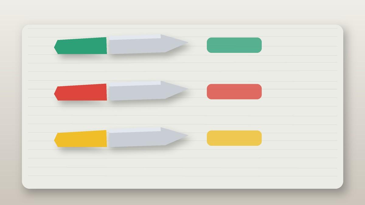 Illustration of three colorful paring knives with matching blade guards